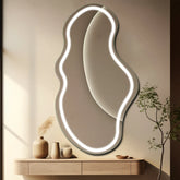 Espejo LED Asimétrico 2 | Control por interruptor de pared | Luz blanca fría - Reyze Seria Salono Model 1 - Vertical