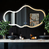 Espejo LED Asimétrico 2 | Botones táctiles | Función antivaho | Temperatura de color ajustable - Reyze Seria Salono Model 1 - Horizontal