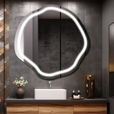 Espejo LED Asimétrico Ovalado | Control por interruptor de pared | Luz blanca fría - Reyze Seria Salono Model 1