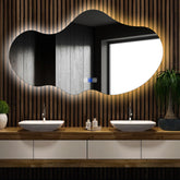 Espejo LED Asimétrico 2 | Botones táctiles | Función antivaho | Temperatura de color ajustable - Reyze Seria Ambient Model 1 - Horizontal