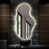 Espejo LED Asimétrico 2 | Control por interruptor de pared | Luz blanca neutra - Reyze Seria Ambient Model 1 - Vertical