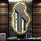 Espejo LED Asimétrico 2 | Control por interruptor de pared | Luz blanca cálida - Reyze Seria Ambient Model 1 - Vertical