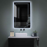 Espejo LED Vertical | Control por interruptor de pared | Luz blanca fría - Reyze Seria Good Vibes Model 3