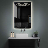 Espejo LED Vertical | Control por interruptor de pared | Luz blanca neutra - Reyze Seria Good Vibes Model 6