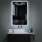 Espejo LED Vertical | Control por interruptor de pared | Luz blanca fría - Reyze Seria Good Vibes Model 6