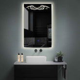 Espejo LED Vertical | Botón táctil | Luz blanca neutra - Reyze Seria Good Vibes Model 6