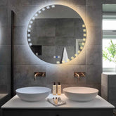 Espejo LED Redondo | Botones táctiles | Función antivaho | Temperatura de color ajustable - Reyze Seria Edge Model 6