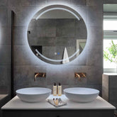 Espejo LED Redondo | Botones táctiles | Función antivaho | Luz blanca fría - Reyze Seria Minimal Model 8