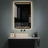 Espejo LED Vertical | Botones táctiles | Función antivaho | Luz blanca cálida - Reyze Seria Minimal Model 8