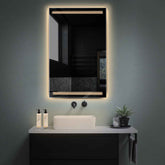 Espejo LED Vertical | Control por interruptor de pared | Luz blanca cálida - Reyze Seria Minimal Model 8