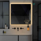 Espejo LED Cuadrado | Control por interruptor de pared | Luz blanca cálida - Reyze Seria Motivated Model 4