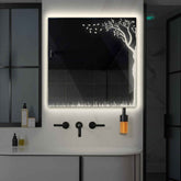 Espejo LED Cuadrado | Control por interruptor de pared | Luz blanca neutra - Reyze Seria Good Vibes Model 8