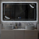 Espejo LED Rectangular | Botones táctiles | Función antivaho | Luz blanca fría - Reyze Seria Good Vibes Model 2