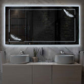 Espejo LED Rectangular | Control por interruptor de pared | Luz blanca fría - Reyze Seria Good Vibes Model 2