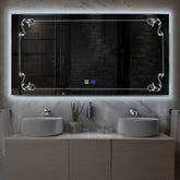 Espejo LED Rectangular | Botones táctiles | Función antivaho | Luz blanca fría - Reyze Seria Good Vibes Model 5