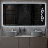 Espejo LED Rectangular | Control por interruptor de pared | Luz blanca fría - Reyze Seria Good Vibes Model 6