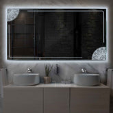 Espejo LED Rectangular | Control por interruptor de pared | Luz blanca fría - Reyze Seria Good Vibes Model 7