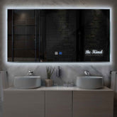 Espejo LED Rectangular | Botones táctiles | Función antivaho | Luz blanca fría - Reyze Seria Motivated Model 6