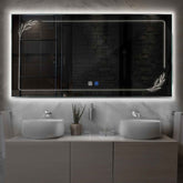 Espejo LED Rectangular | Botones táctiles | Función antivaho | Luz blanca neutra - Reyze Seria Good Vibes Model 1