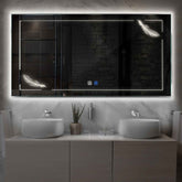 Espejo LED Rectangular | Botones táctiles | Función antivaho | Luz blanca neutra - Reyze Seria Good Vibes Model 2