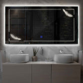 Espejo LED Rectangular | Botón táctil | Luz blanca neutra - Reyze Seria Good Vibes Model 2