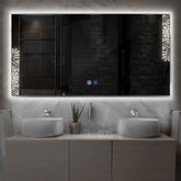 Espejo LED Rectangular | Botones táctiles | Función antivaho | Luz blanca neutra - Reyze Seria Good Vibes Model 4