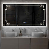 Espejo LED Rectangular | Botones táctiles | Función antivaho | Luz blanca neutra - Reyze Seria Good Vibes Model 5