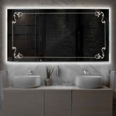 Espejo LED Rectangular | Control por interruptor de pared | Luz blanca neutra - Reyze Seria Good Vibes Model 5