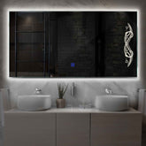 Espejo LED Rectangular | Botón táctil | Luz blanca neutra - Reyze Seria Good Vibes Model 6