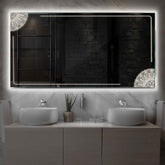 Espejo LED Rectangular | Control por interruptor de pared | Luz blanca neutra - Reyze Seria Good Vibes Model 7