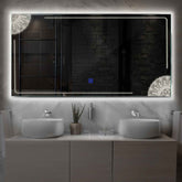 Espejo LED Rectangular | Botón táctil | Luz blanca neutra - Reyze Seria Good Vibes Model 7