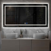 Espejo LED Rectangular | Botones táctiles | Función antivaho | Luz blanca neutra - Reyze Seria Minimal Model 1