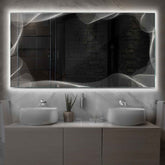 Espejo LED Rectangular | Control por interruptor de pared | Luz blanca neutra - Reyze Seria Simetria Model 3