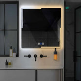 Espejo LED Cuadrado | Botones táctiles | Función antivaho | Temperatura de color ajustable - Reyze Seria Edge Model 2