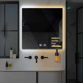 Espejo LED Cuadrado | Botones táctiles | Función antivaho | Temperatura de color ajustable - Reyze Seria Motivated Model 1