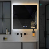 Espejo LED Cuadrado | Botones táctiles | Función antivaho | Temperatura de color ajustable - Reyze Seria Motivated Model 2