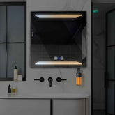 Espejo LED Cuadrado | Botones táctiles | Función antivaho | Temperatura de color ajustable - Reyze Seria Salono Model 7