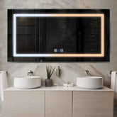 Espejo LED Rectangular | Botones táctiles | Función antivaho | Temperatura de color ajustable - Reyze Seria Salono Model 1