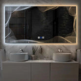 Espejo LED Rectangular | Botones táctiles | Función antivaho | Temperatura de color ajustable - Reyze Seria Simetria Model 3