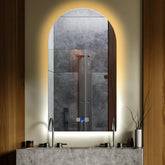 Espejo LED Semiovalado 2 | Botones táctiles | Función antivaho | Temperatura de color ajustable - Reyze Seria Ambient Model 1