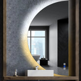 Espejo LED Media Luna | Botones táctiles | Función antivaho | Temperatura de color ajustable - Reyze Seria Ambient Model 1 - Lado Derecho