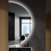 Espejo LED Media Luna | Control por interruptor de pared | Luz blanca fría - Reyze Seria Ambient Model 1 - Lado Izquierdo