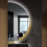 Espejo LED Media Luna | Botones táctiles | Función antivaho | Temperatura de color ajustable - Reyze Seria Ambient Model 1 - Lado Izquierdo