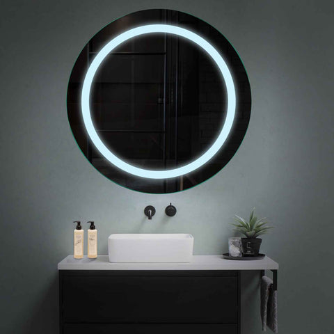 Espejo LED Redondo | Control por interruptor de pared | Luz blanca fría - Reyze Seria Salono Model 1