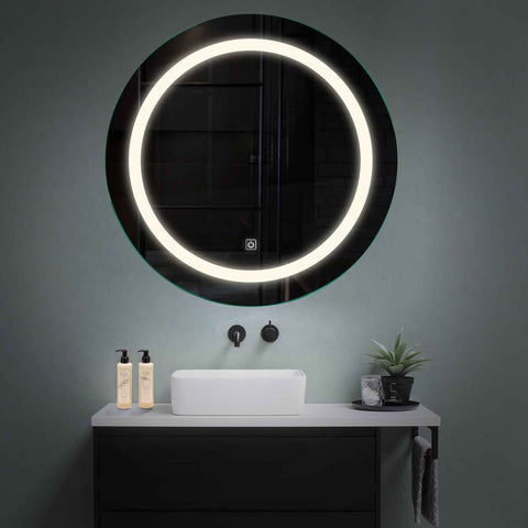 Espejo LED Redondo | Botón táctil | Luz blanca neutra - Reyze Seria Salono Model 1
