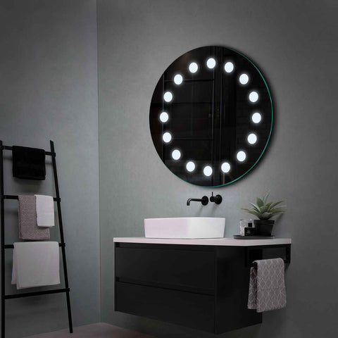 Espejo LED Redondo | Control por interruptor de pared | Luz blanca fría - Reyze Seria Salono Model 6