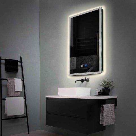 Espejo LED Vertical | Botones táctiles | Función antivaho | Luz blanca neutra - Reyze Seria Edge Model 1