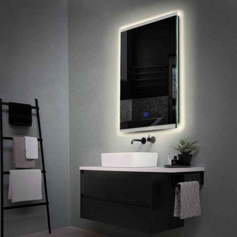 Espejo LED Vertical | Botón táctil | Luz blanca neutra - Reyze Seria Edge Model 8
