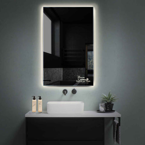 Espejo LED Vertical | Control por interruptor de pared | Luz blanca neutra - Reyze Seria Motivated Model 3