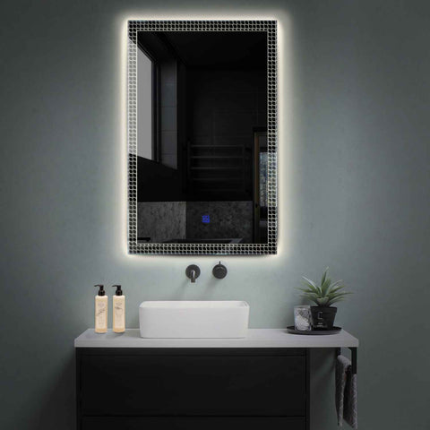 Espejo LED Vertical | Botón táctil | Luz blanca neutra - Reyze Seria Official Model 3